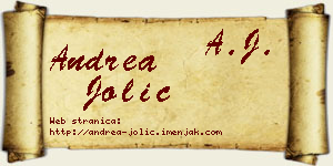 Andrea Jolić vizit kartica